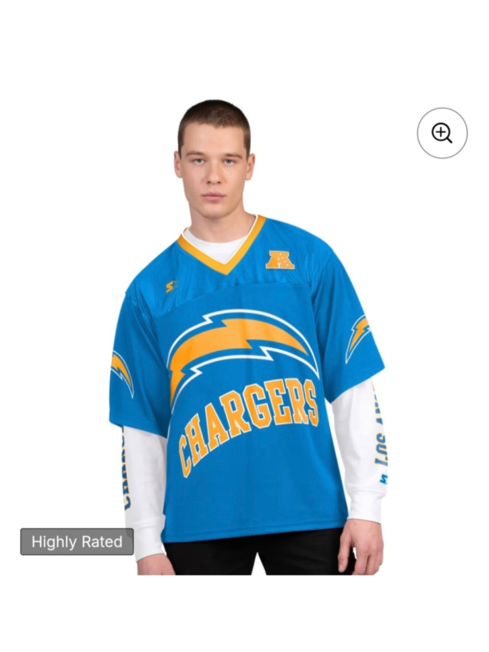 Men's Starter LA Chargers Jersey XL Blue Yellow